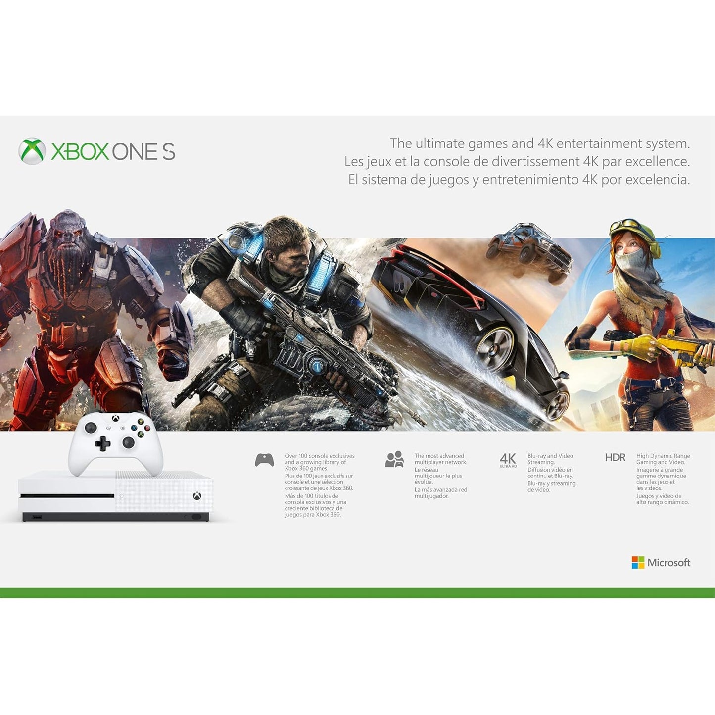 Microsoft Xbox One S Console 1Tb White