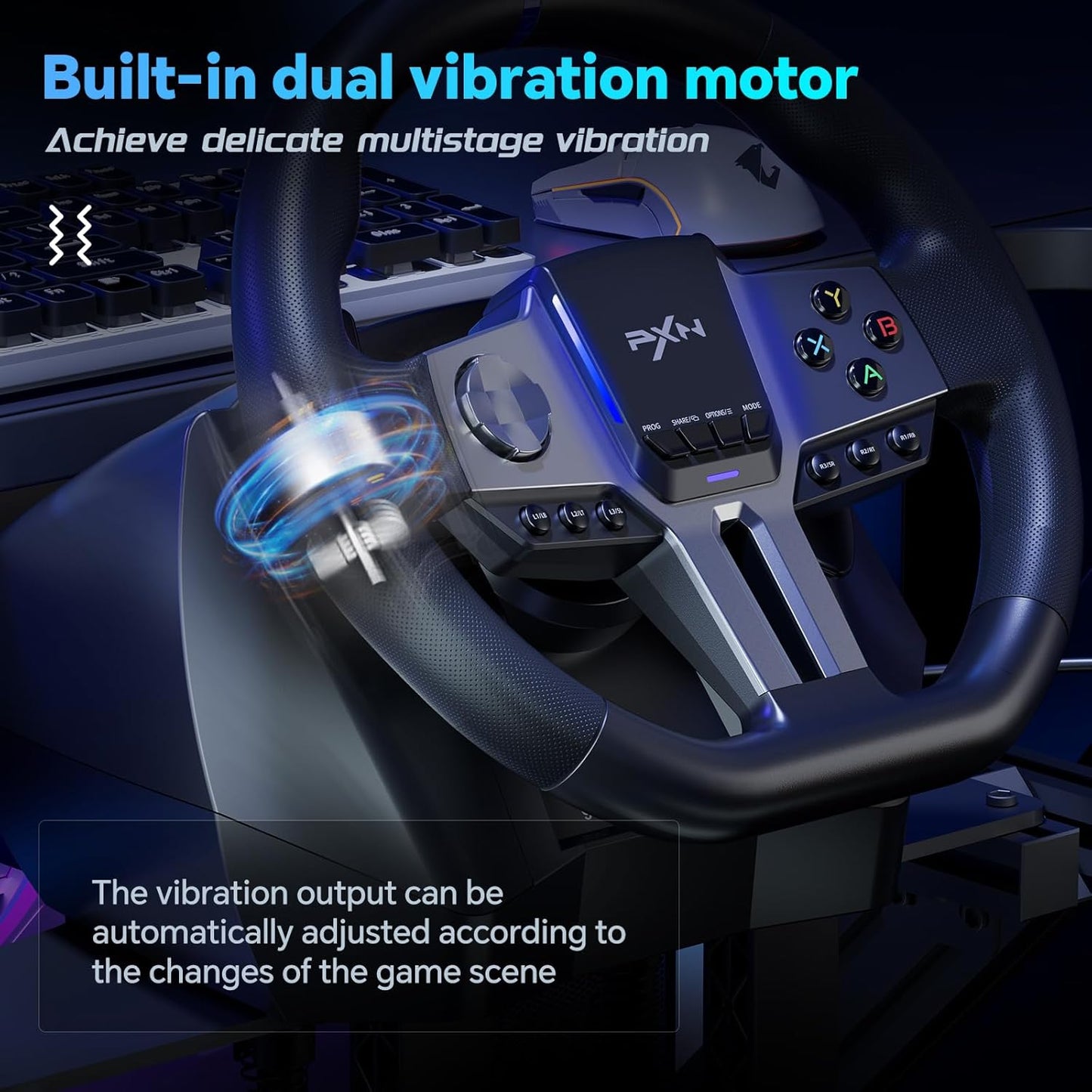 PXN V9 Racing Wheel Gen 2 for PC, Xbox One, Xbox Series X/S, PS4, PS3