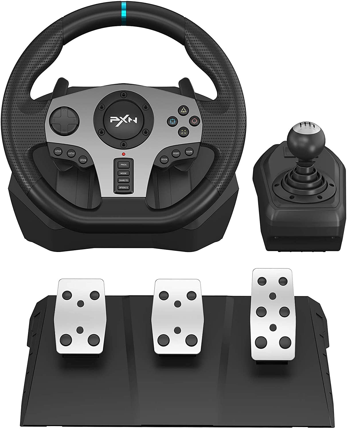 PXN V9 Gaming Racing Wheel with Pedals and Gear Shifter - GameStop Pakistan