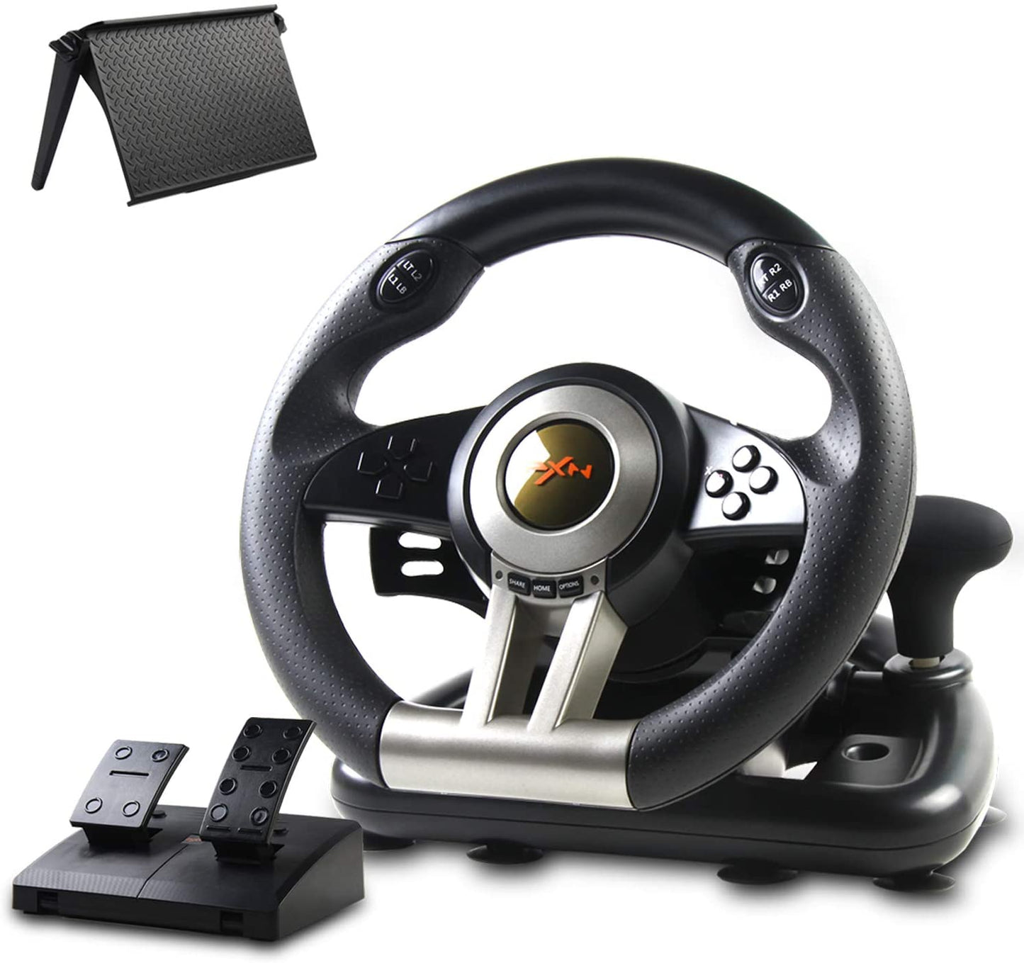 PXN-V3 Pro 180° Competition Racing Steering Wheel with Pedal. - GameStop Pakistan