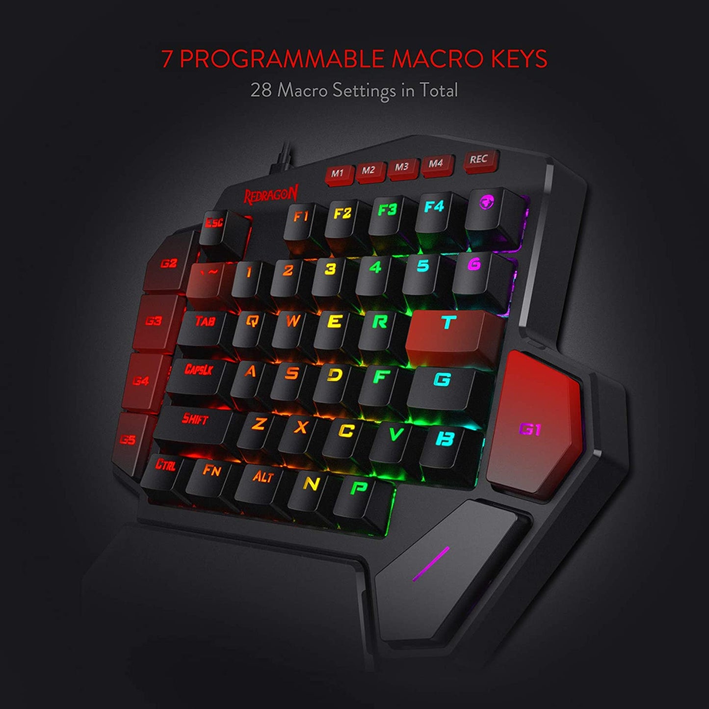 Redragon K585 DITI One-Handed RGB Mechanical Gaming Keyboard - GameStop Pakistan