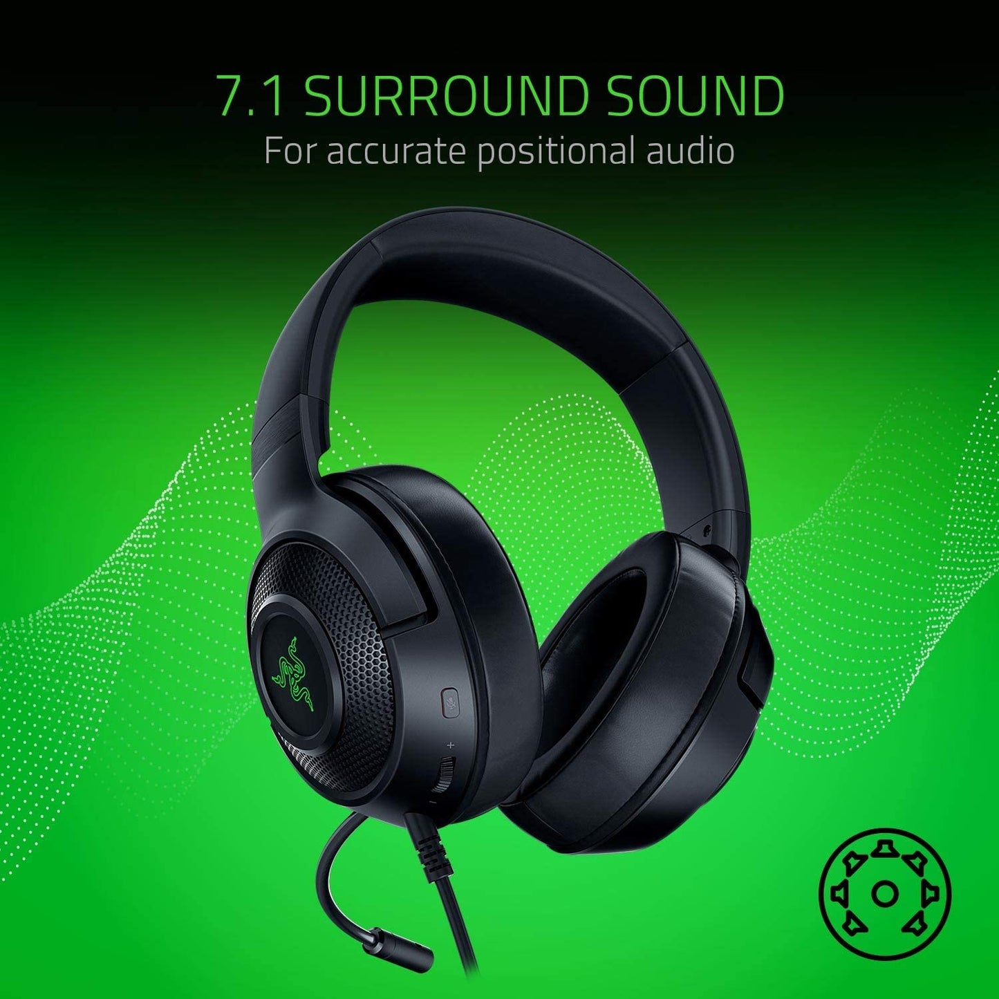 Razer Kraken X USB Ultralight Gaming Headset: 7.1 Surround Sound - GameStop Pakistan