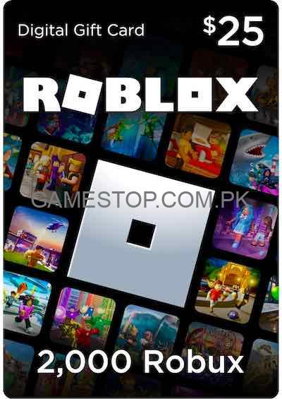 Roblox Gift Card 25$ – 2000 Robux - GameStop Pakistan