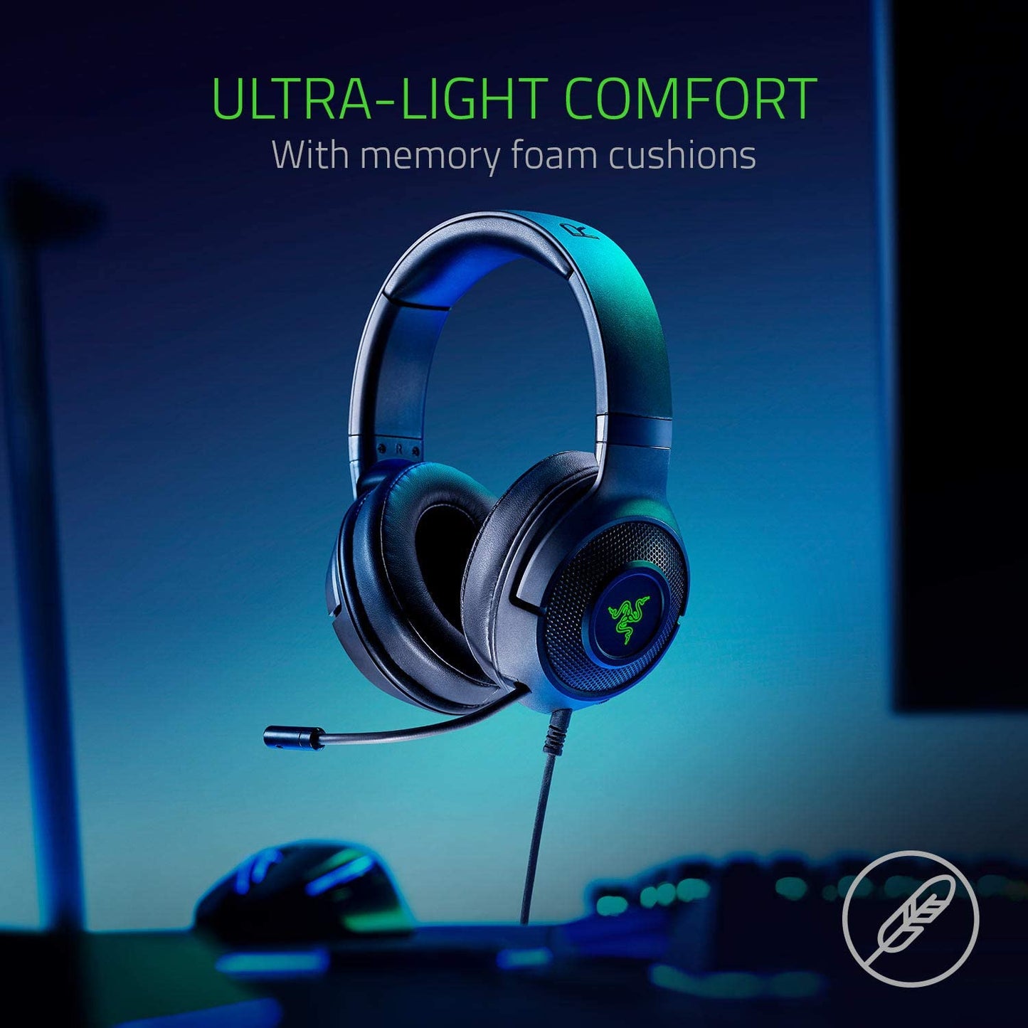 Razer Kraken X USB Ultralight Gaming Headset: 7.1 Surround Sound - GameStop Pakistan