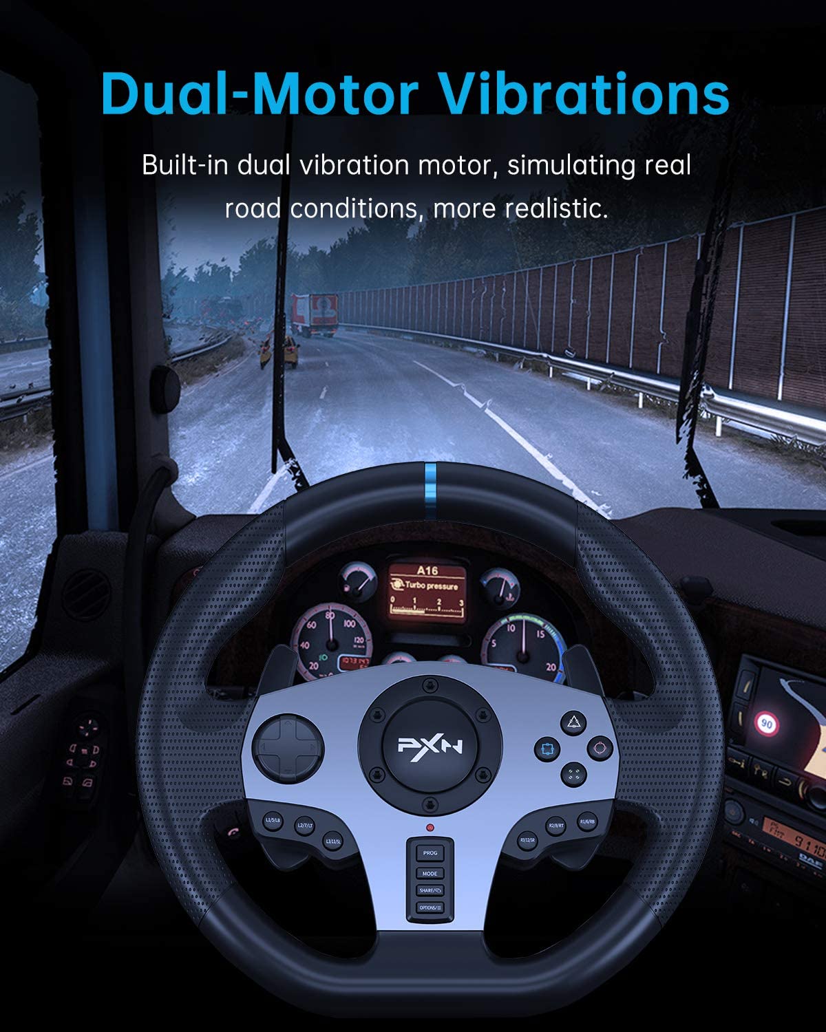 PXN V9 Gaming Racing Wheel with Pedals and Gear Shifter - GameStop Pakistan
