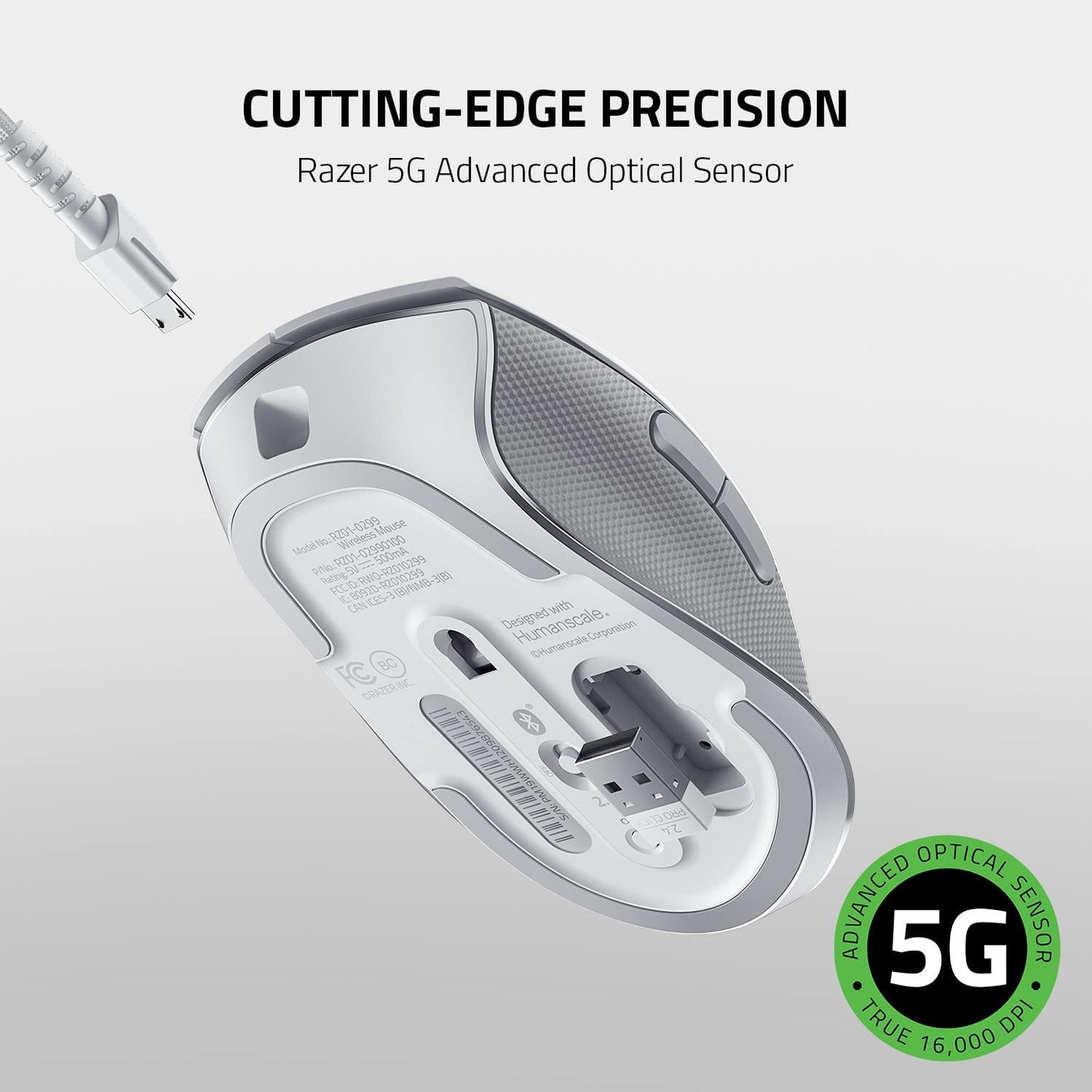 Razer Pro Click Humanscale Wireless Mouse: Ergonomic Form Factor - 5G Advanced Optical Sensor - Extended Battery Life of up to 400 Hours - GameStop Pakistan