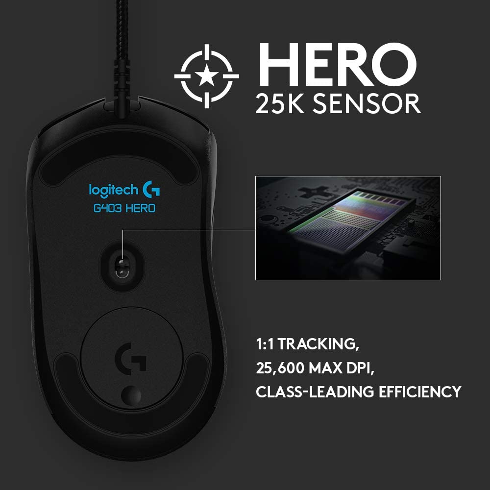 Logitech G403 LIGHTSYNC Gaming Mouse with HERO Sensor - GameStop Pakistan