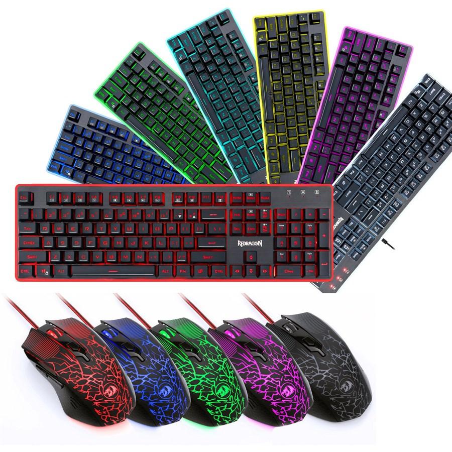 Redragon S107 PC Gaming Keyboard and Mouse Combo & Large Mouse Pad - GameStop Pakistan