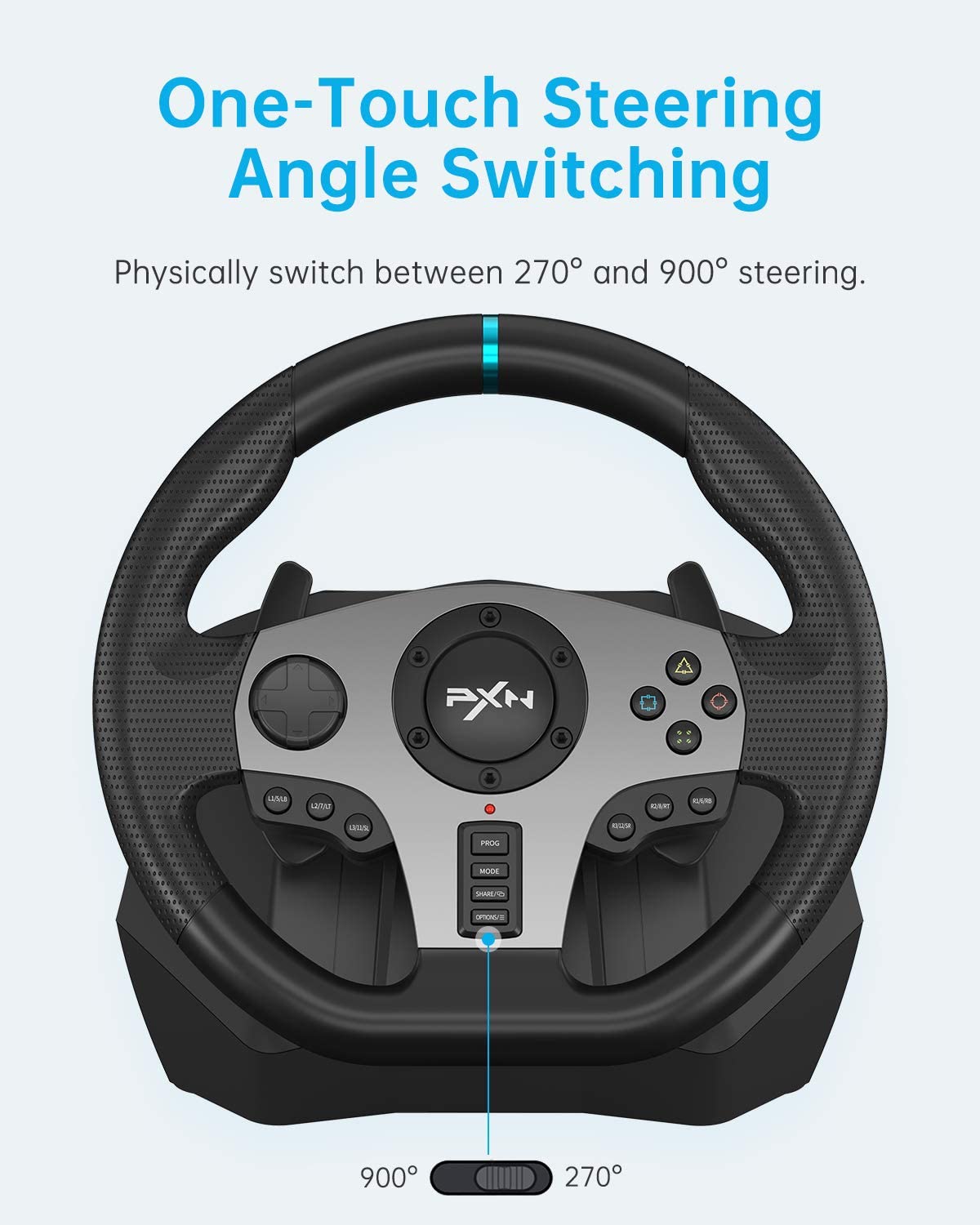 PXN V9 Gaming Racing Wheel with Pedals and Gear Shifter - GameStop Pakistan