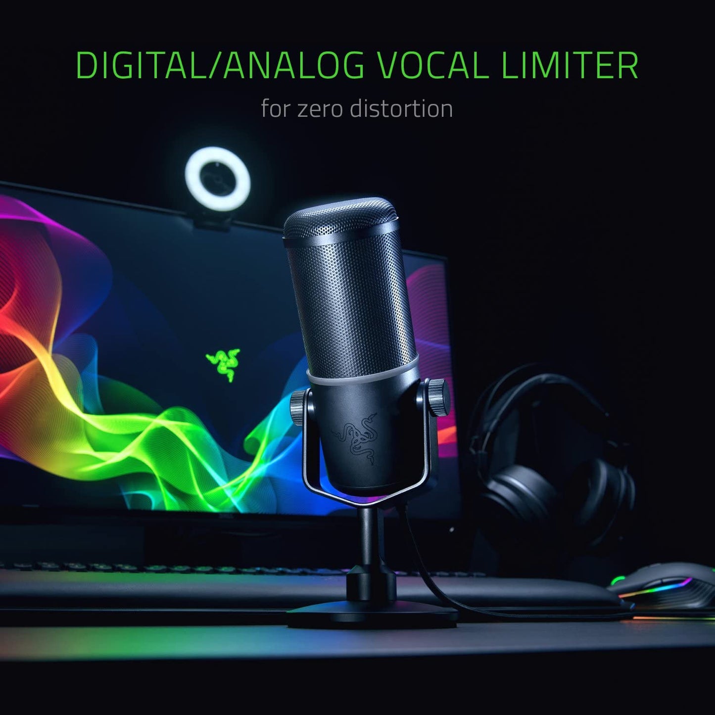 Razer Seiren Elite Studio-Grade Multi-Pattern USB Digital Microphone - GameStop Pakistan