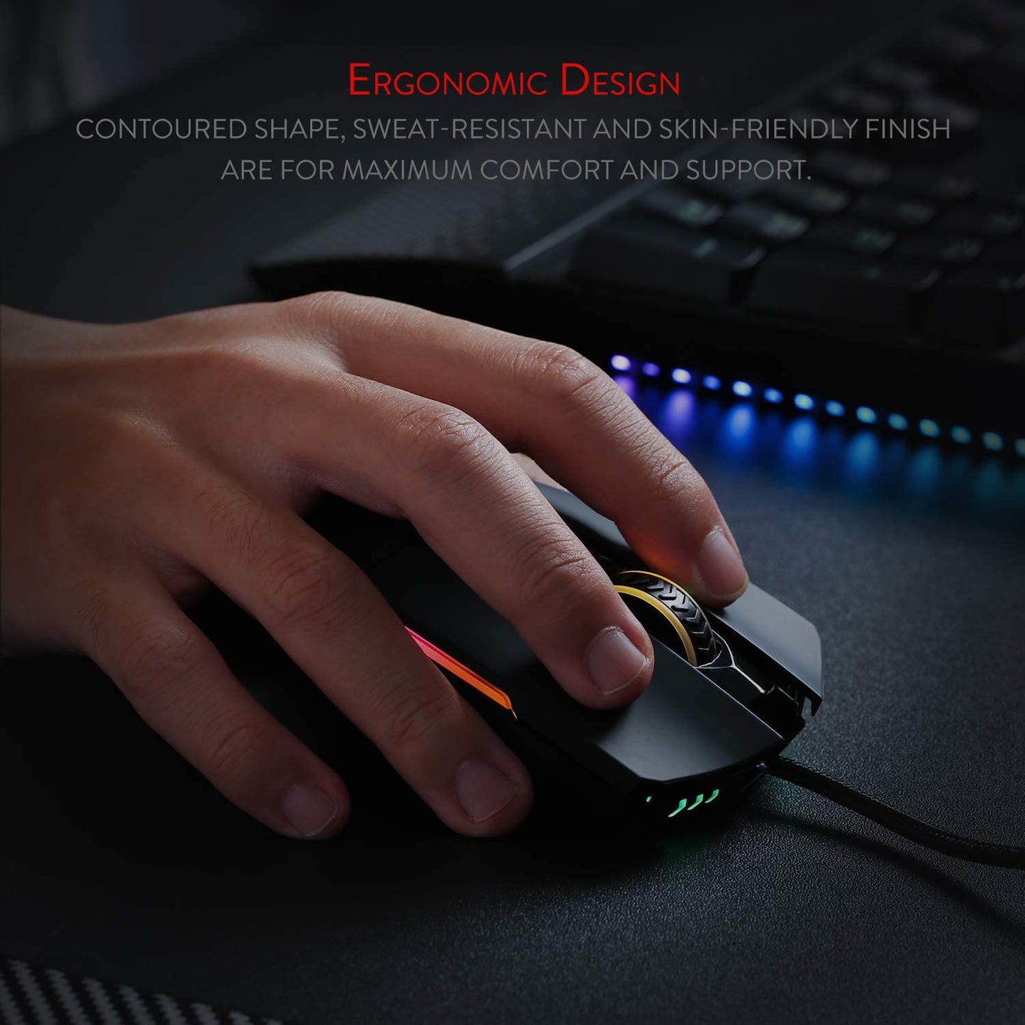Redragon M721-Pro Lonewolf2 Gaming Wired Mouse RGB 32,000 DPI - GameStop Pakistan