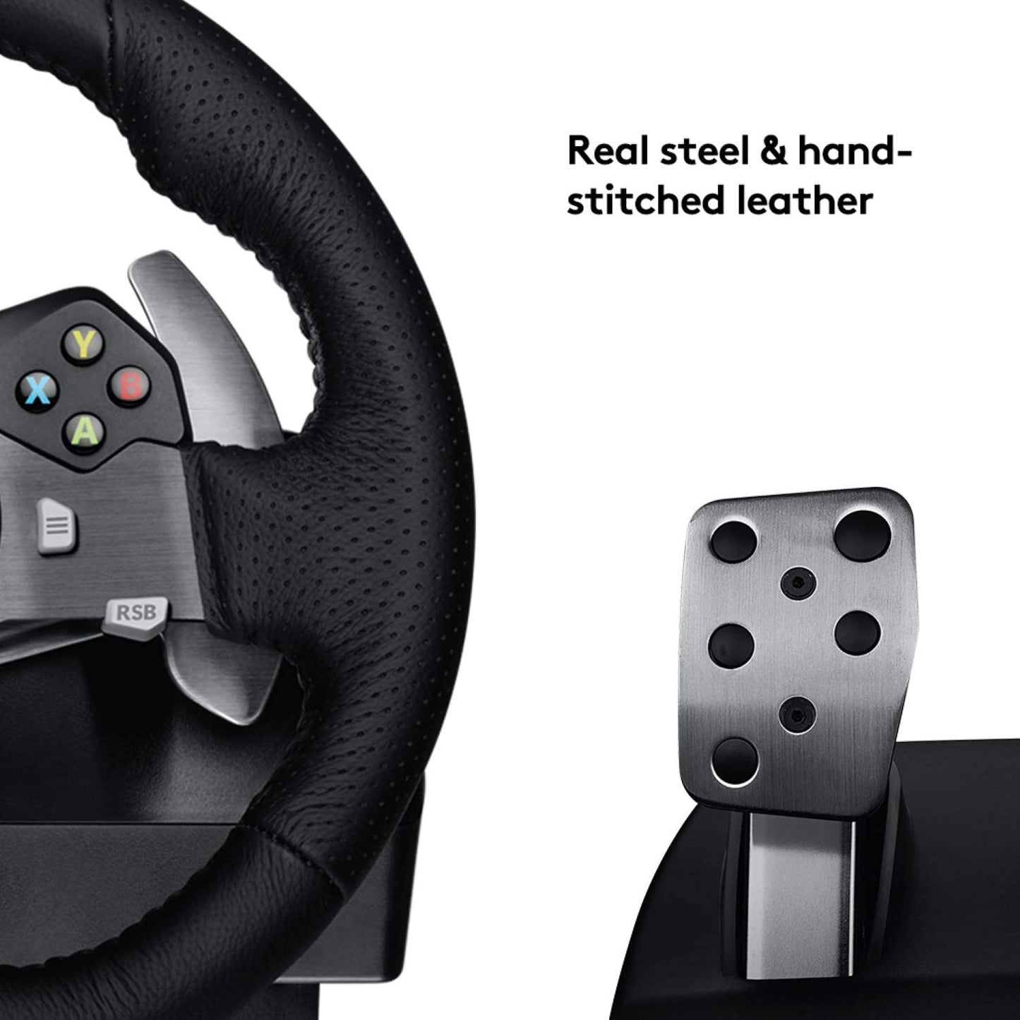 Logitech G920 Driving Force Racing Wheel with Floor Pedals, for Xbox Series X|S, Xbox One, PC, Mac - GameStop Pakistan
