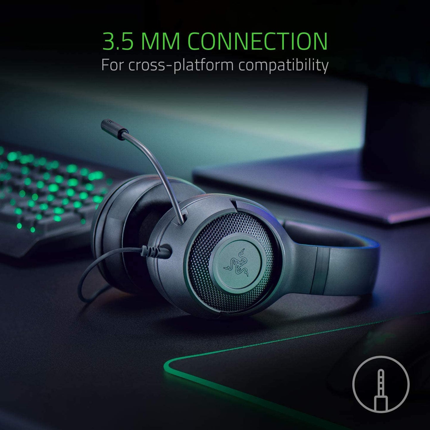 Razer Kraken X Lite Wired 7.1 Gaming Headset - Black - GameStop Pakistan