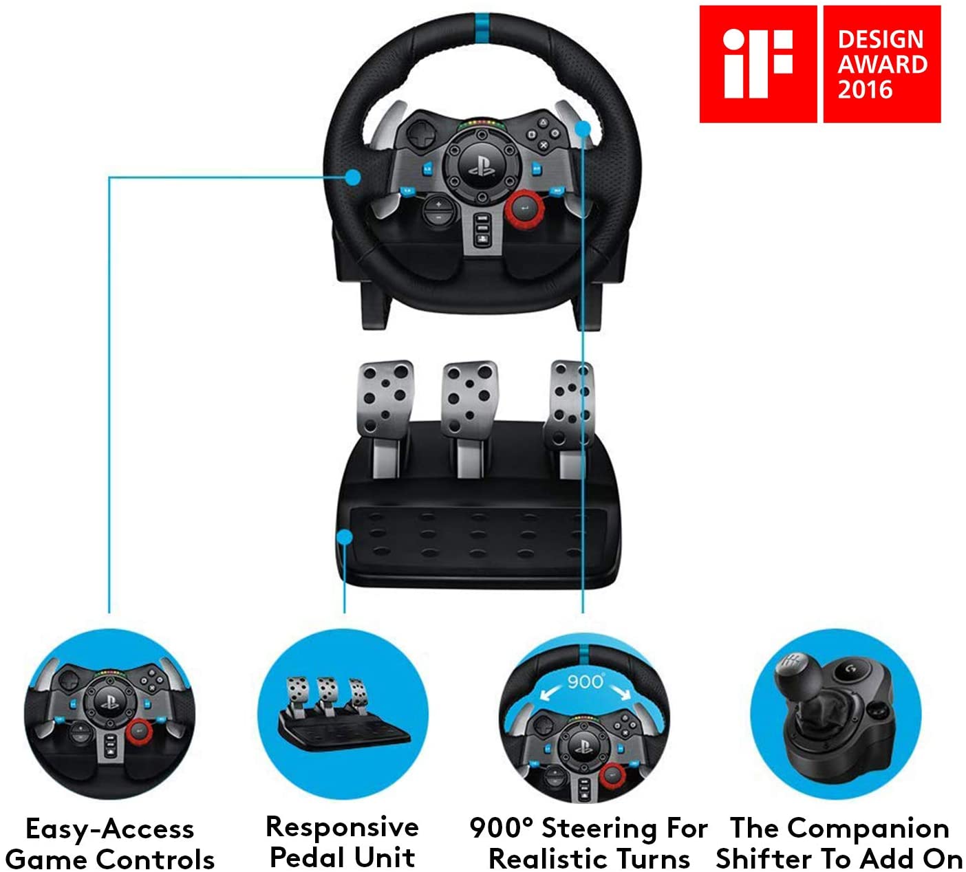 Logitech G29 Driving Force Racing Wheel - PS5 Edition - GameStop Pakistan