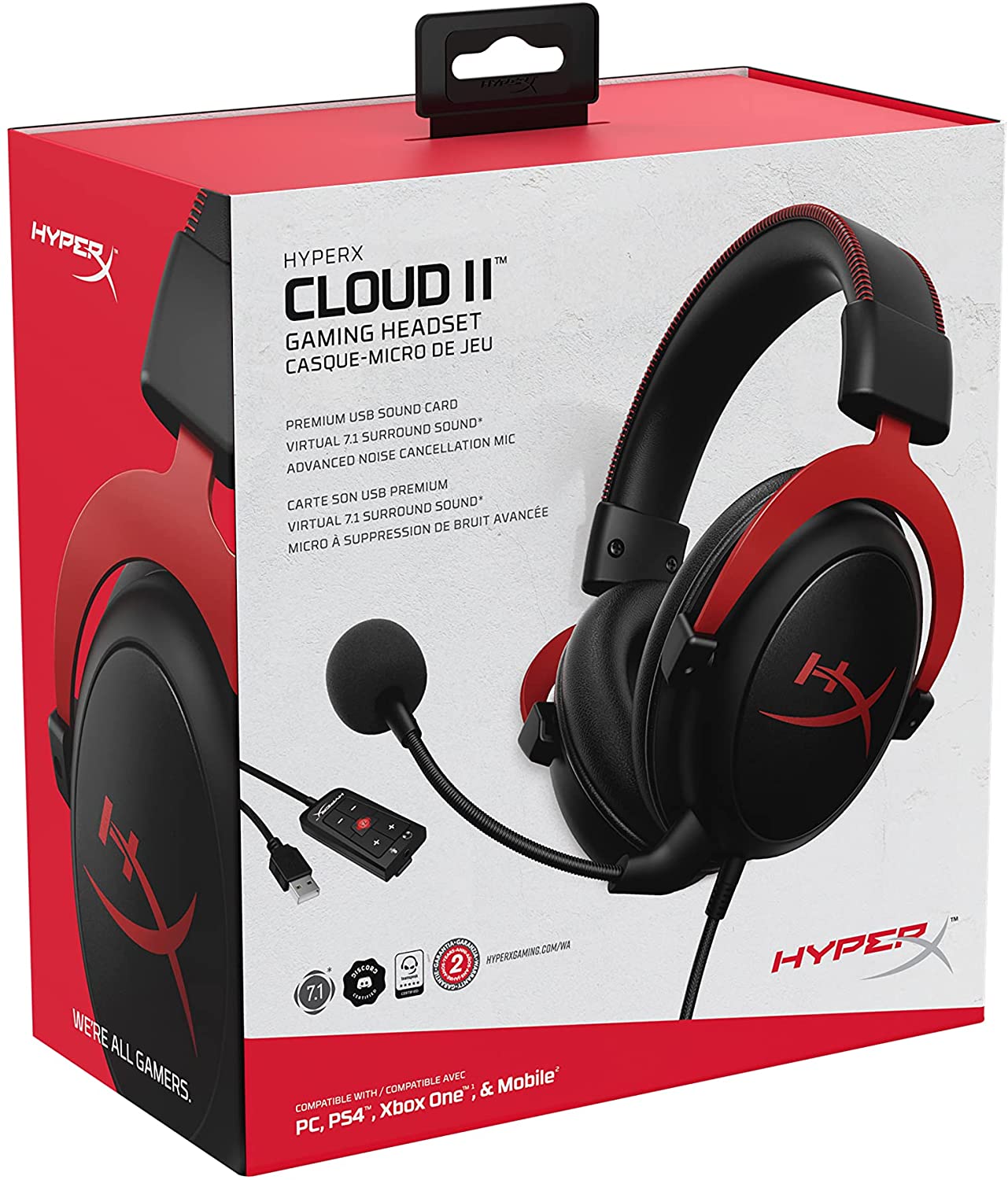 HyperX Cloud II Gaming Headset, 7.1 Surround Sound - GameStop Pakistan