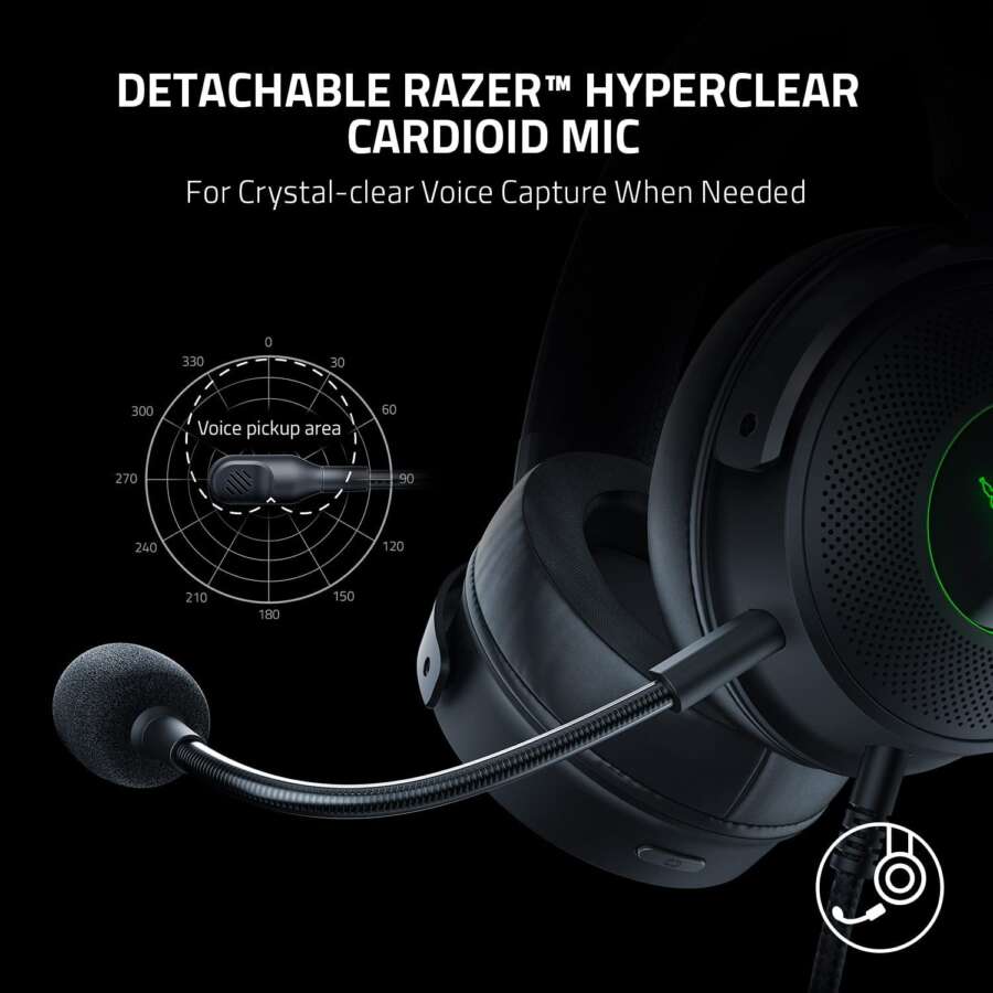 Razer Kraken V3 HyperSense Wired USB Gaming Headset w/Haptic Technology - GameStop Pakistan