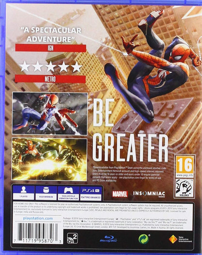 Marvel's SpiderMan Game Of The Year Edition - PS4