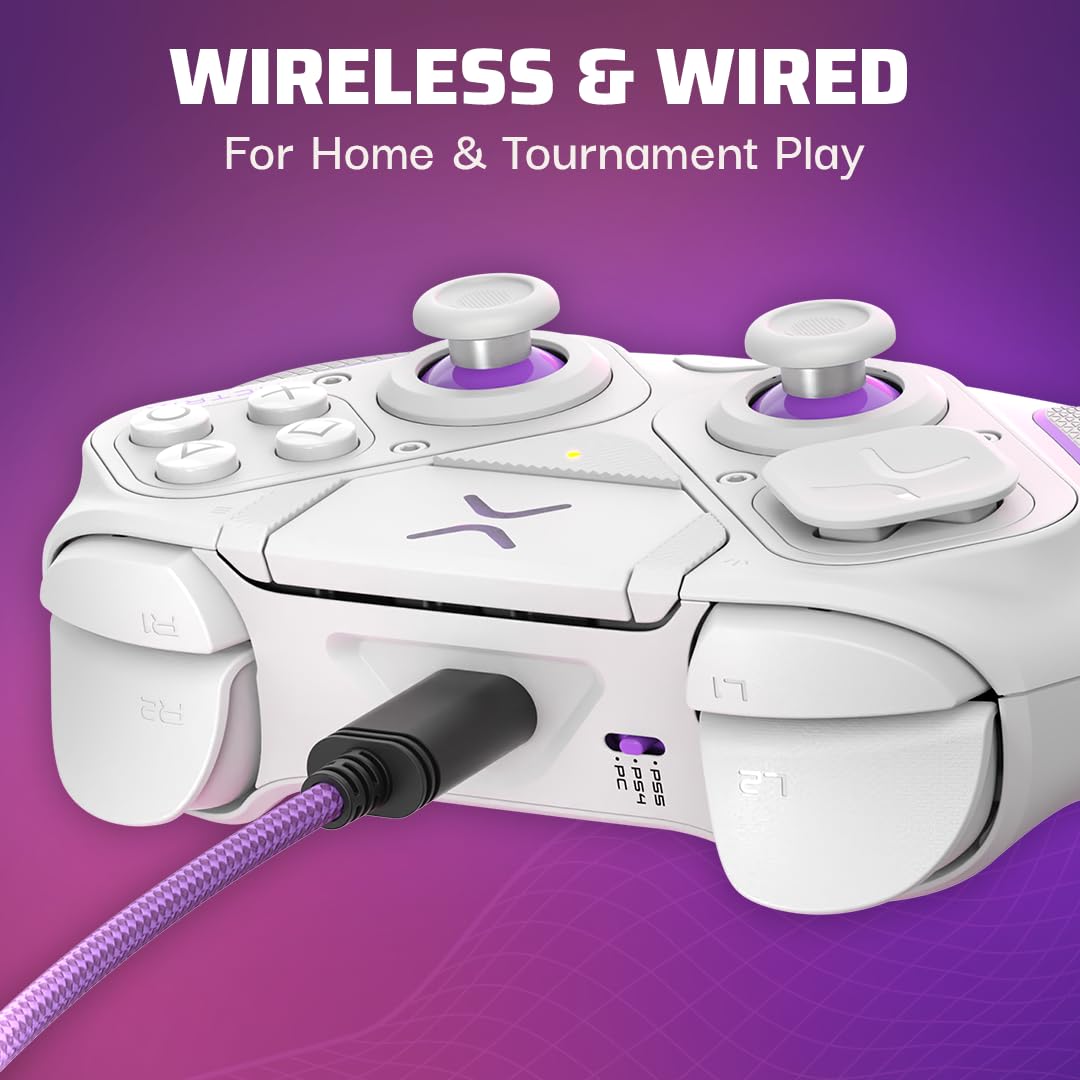 PDP Victrix Pro White  BFG Wireless Gaming Controller for PS5 PS4 PC