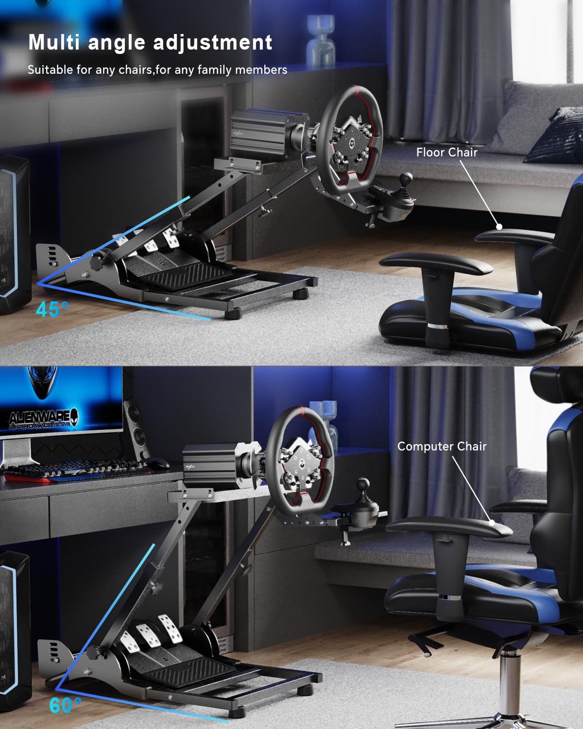 PXN Steering Wheel Stand – A10 Foldable&Adjustable Racing Wheel Stand
