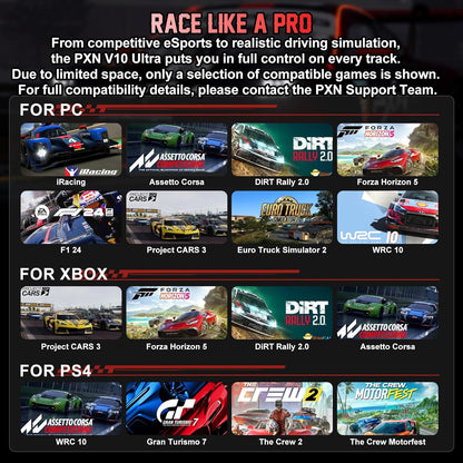 PXN V10 Ultra Direct Drive Racing Wheel for PC, PS4, Xbox Series X|S & Xbox One
