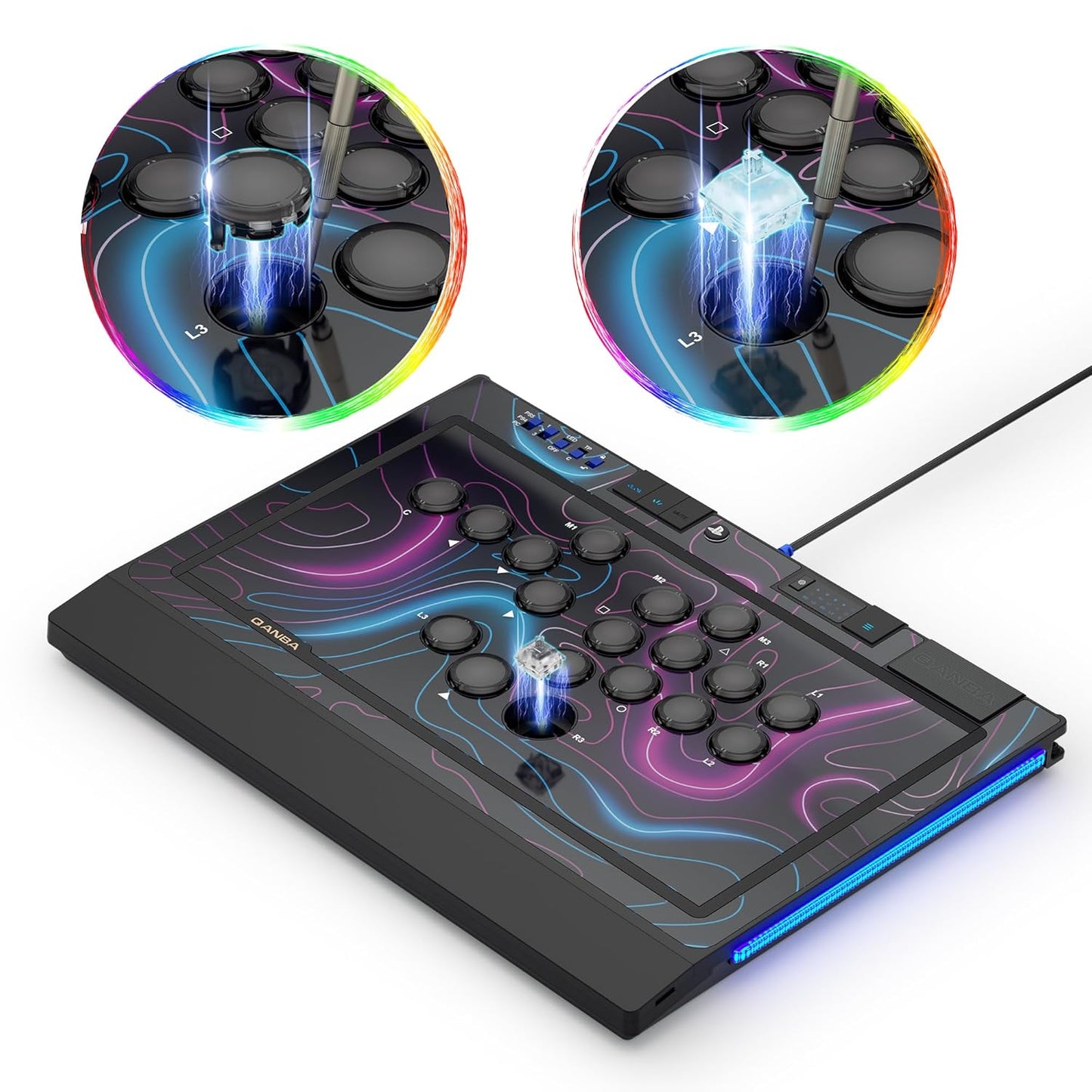 Qanba Sapphire S1 Leverless Arcade Controller Joystick for PS5,PS4,PC