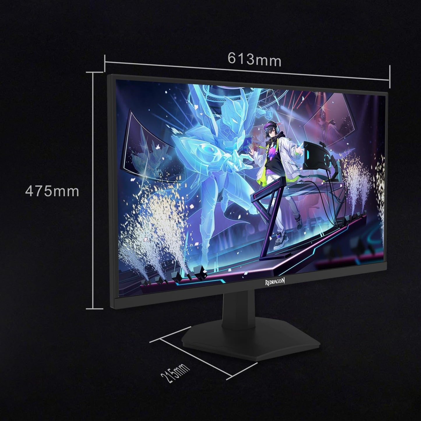 Redragon Mirror GM27X5IPS 27-inch FHD(1920 x 1080), 180Hz Refresh Rate - Black & Red