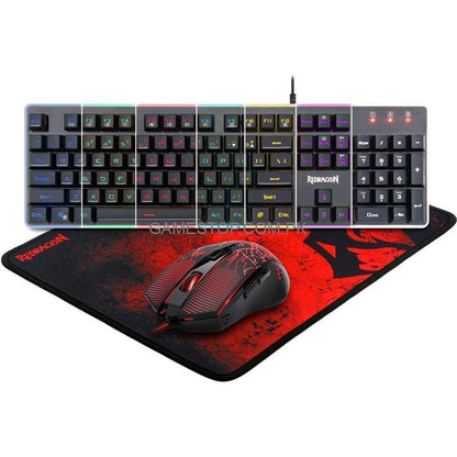 Redragon S107 PC Gaming Keyboard and Mouse Combo &amp; Large Mouse Pad