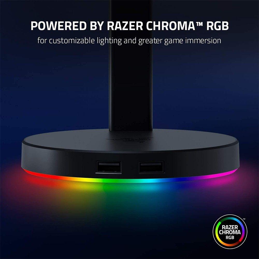Razer Base Station V2 Chroma Headset Stand With Usb 3.1 hub and 7.1 sorround sound [Black]