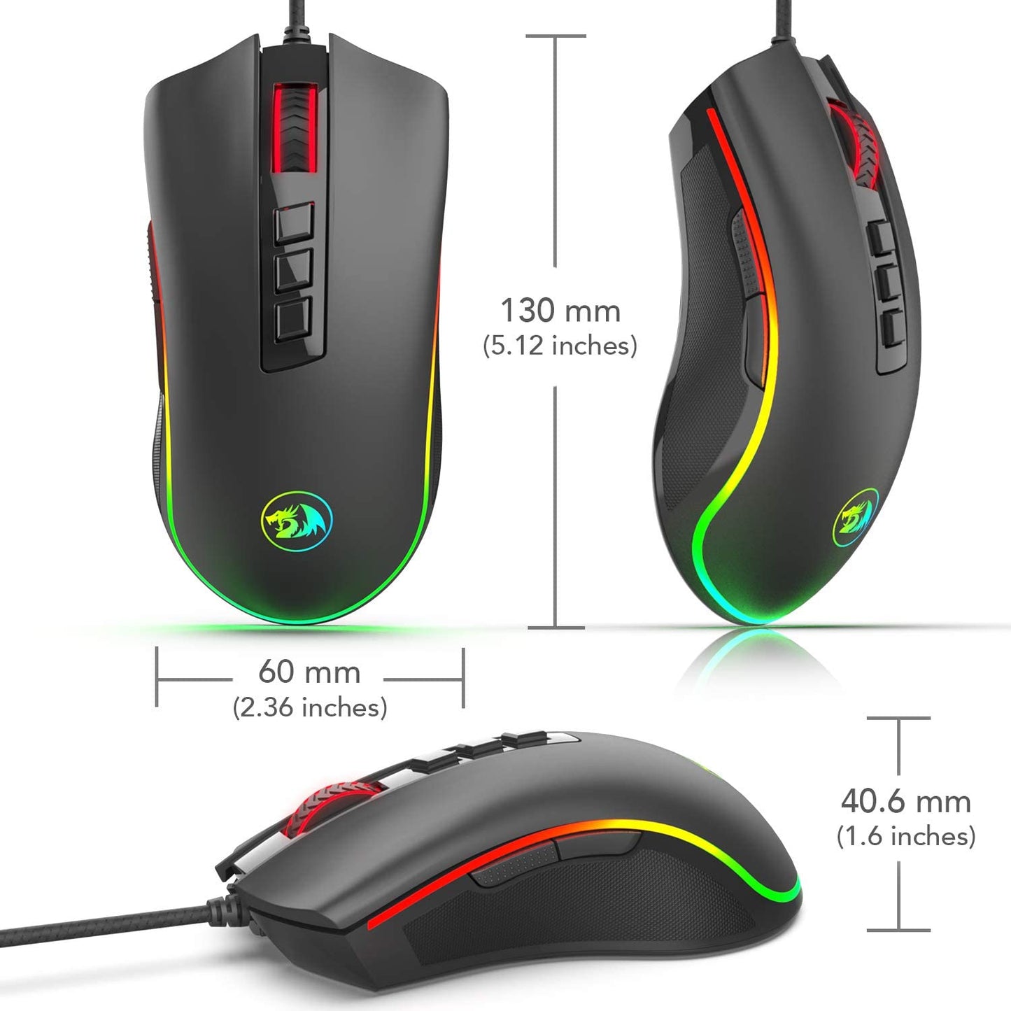 Redragon M711 Cobra Gaming Mouse RGB 10,000 DPI