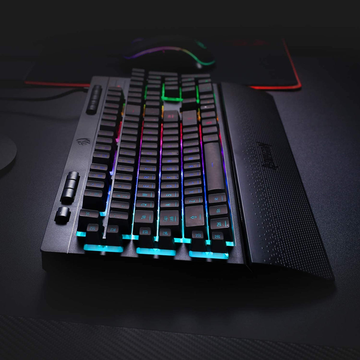K512 Machine Redragon K512 Shiva RGB Backlit Membrane Gaming Keyboard with Multimed ...