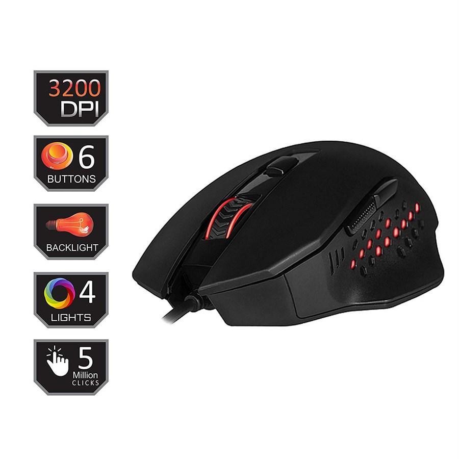 Redragon Gainer M610 Wired USB Gaming Mouse Black 3200 DPI