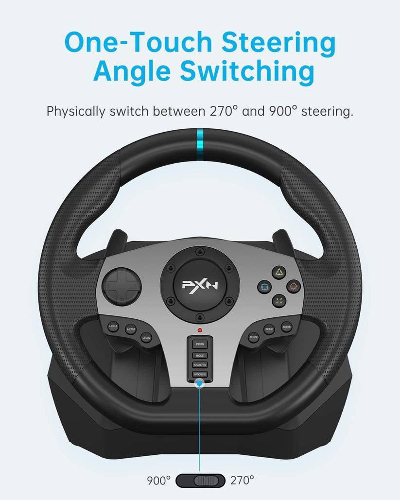 PXN V9 Gaming Racing Wheel with Pedals and Gear Shifter – GameStop Pakistan