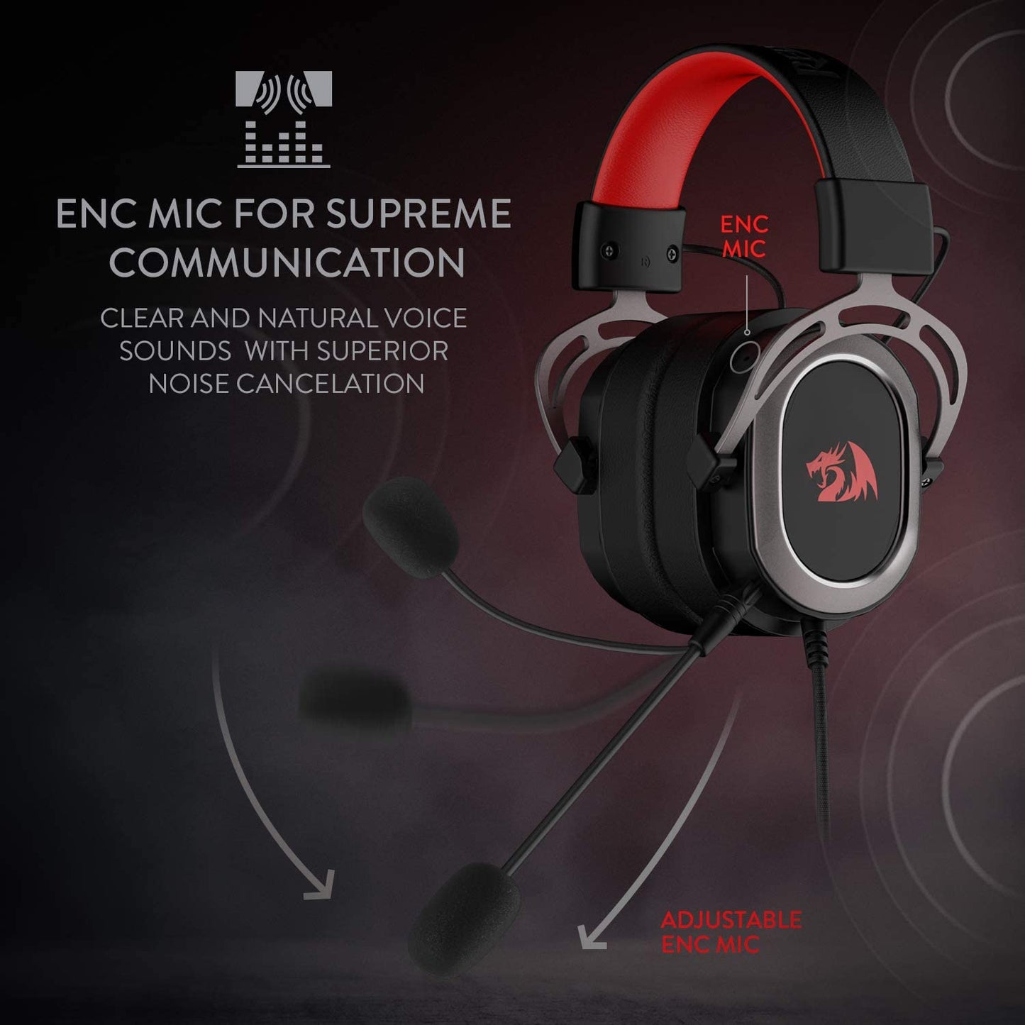 Redragon H710 Helios USB Wired Gaming Headset, 7.1 Surround Sound - GameStop Pakistan