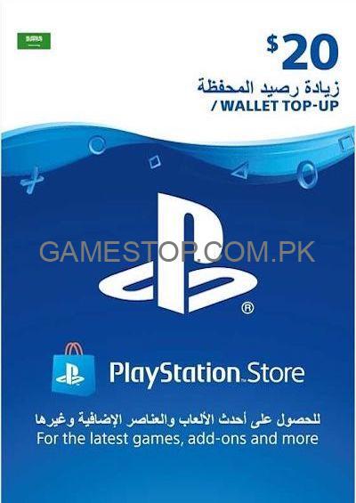 PSN Digital Code $20 USD Saudi Arabia (KSA PSN) - GameStop Pakistan