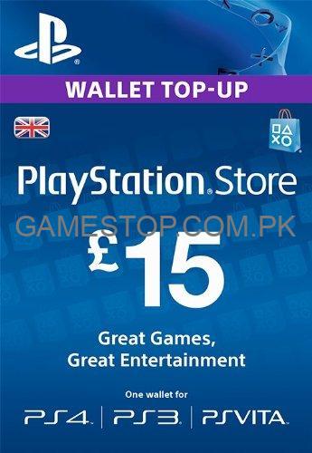 PlayStation PSN Digital Code 15 GBP Wallet Top Up [UK account] - GameStop Pakistan