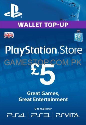 PlayStation PSN Digital Code 5 GBP Wallet Top Up [UK account] - GameStop Pakistan