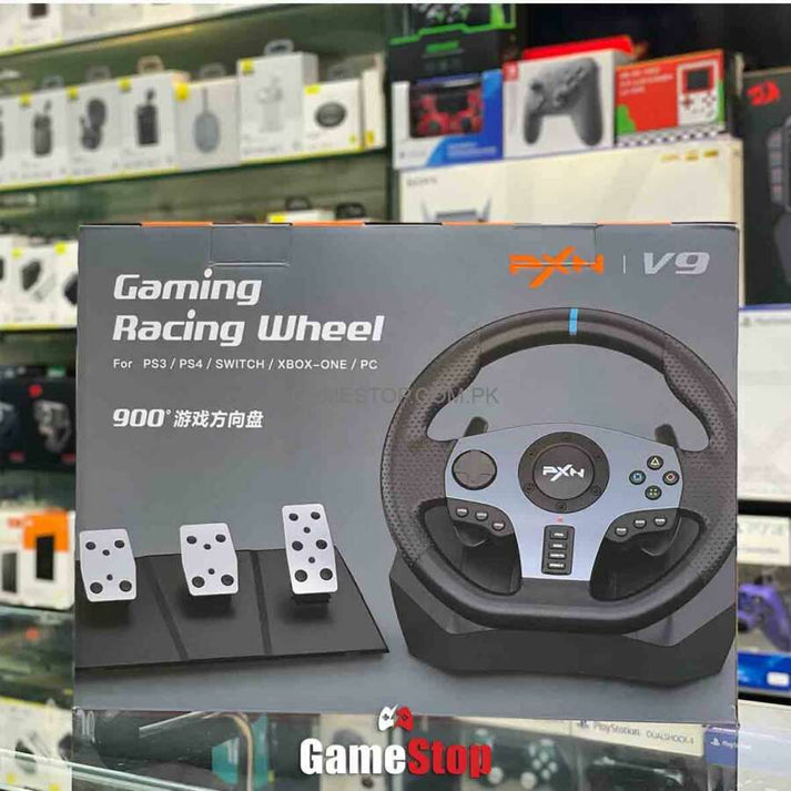 PXN V9 Gaming Racing Wheel with Pedals and Gear Shifter – GameStop Pakistan