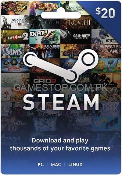 Steam Gift Card $20 USD GLOBAL - GameStop Pakistan