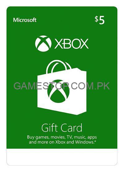 Xbox Live $5 Gift Card Digital Code (USA) - GameStop Pakistan