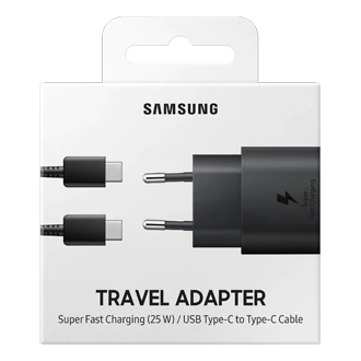 Samsung 25W Charger With C TO C Cable ( Original )